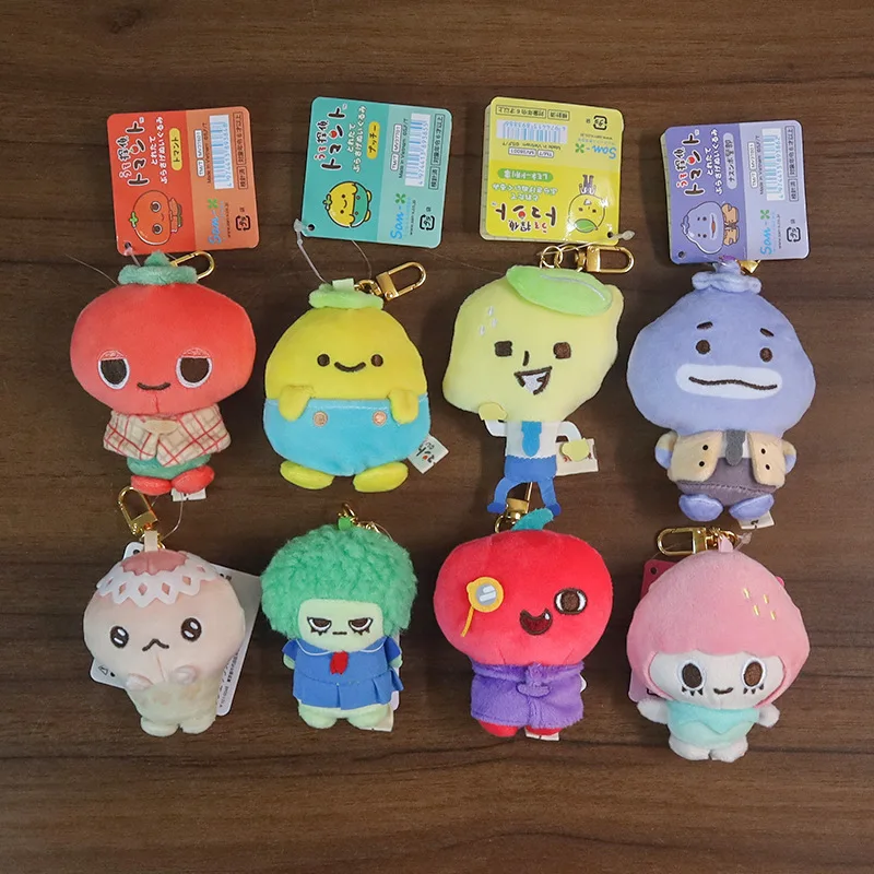 

Usotante Tomanto Kaitou Papurika Lemonade Keiji Buro-Mi Vegetables and Fruits Colorful Plush Keychain Canvas Bag Charm Girl Gift