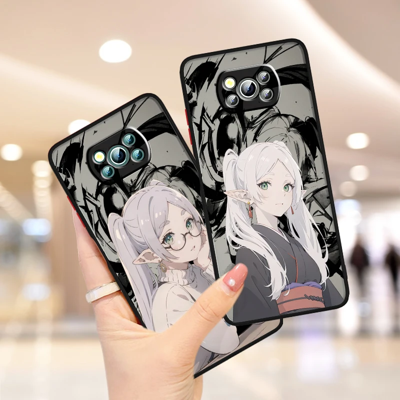 Frieren Beyond Journey Frosted Translucent For Xiaomi Mi Poco X5 X4 X3 M6 M5S M5 M4 M3 F5 F4 F3 GT Pro 5G Soft Phone Case