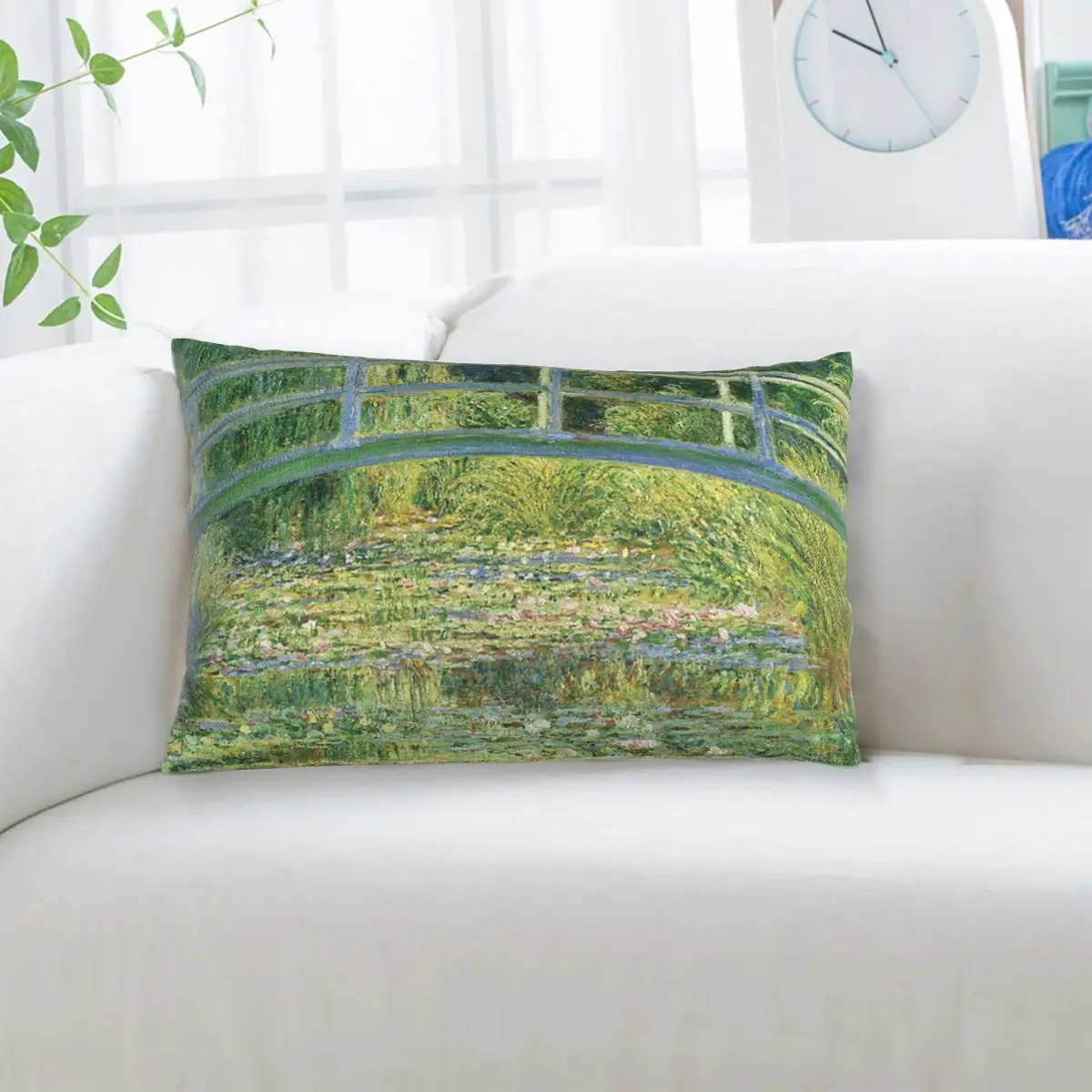 Claude Monet - Water-Lily Pond Rectangle Pillowcase Cushion Cover Decor Bedroom Bed Home Comfort Throw Pillow
