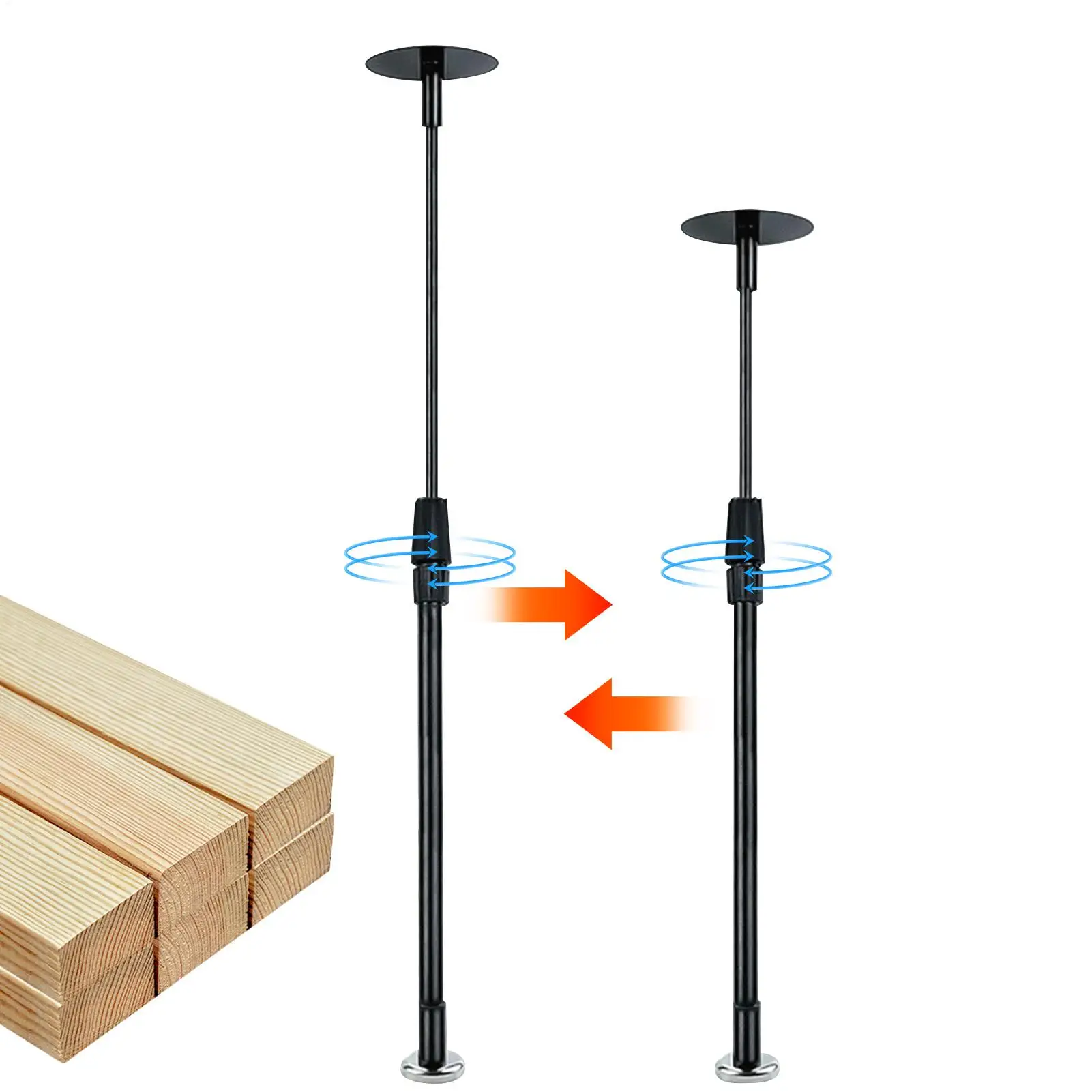 Adjustable Firewood Measuring Tool Accessory Attaches to Chainsaw Bar Convenient Durable Telescoping Shaft 16inch to 26inch