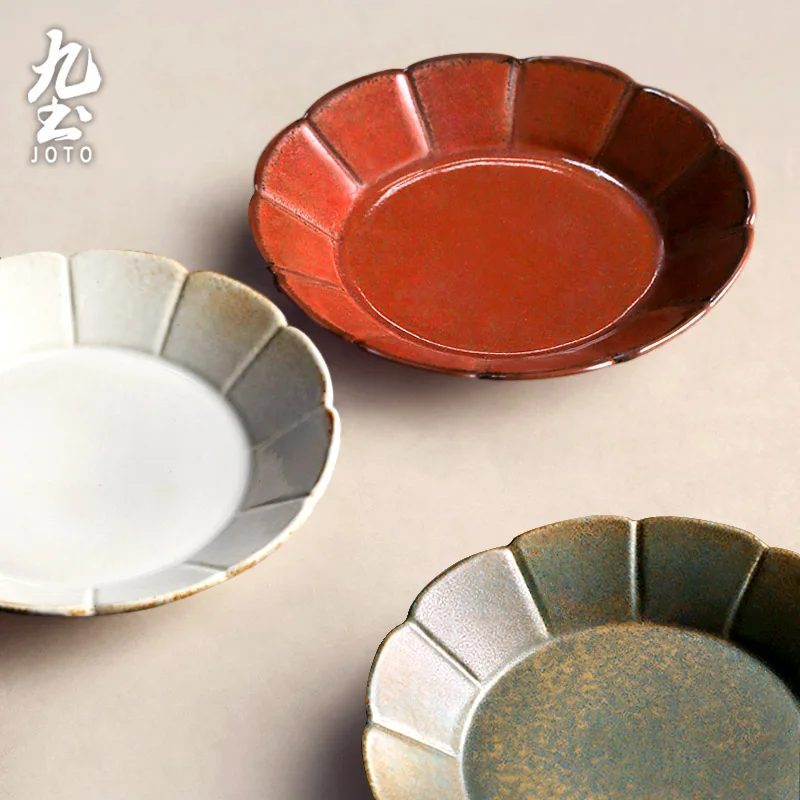 

JOTO Japanese Handmade Vintage Elegant Vintage Petal Design Petal Plates CJR0500