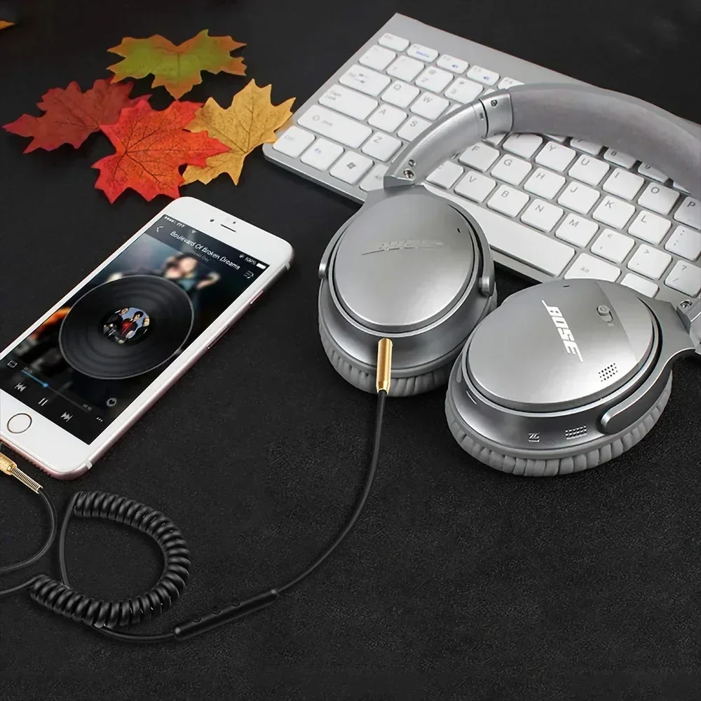 Cabo de extensão de substituição OFC para Bose, QC45, QC35, QC25, NC700, QuietComfort Ultra, 45, 35, 25, 700, OE2, OE2I Auscultadores