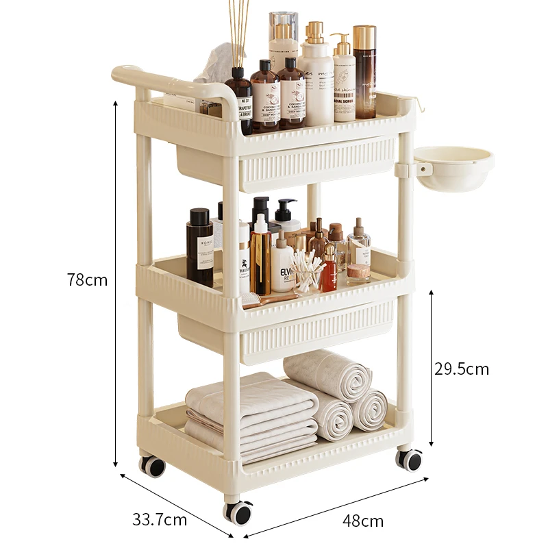 

Serving Rolling Beauty Salon Trolley Manicure Cosmetic Tattoo Salon Trolley Storage Carrello Attrezzi Beauty Furniture HDTC