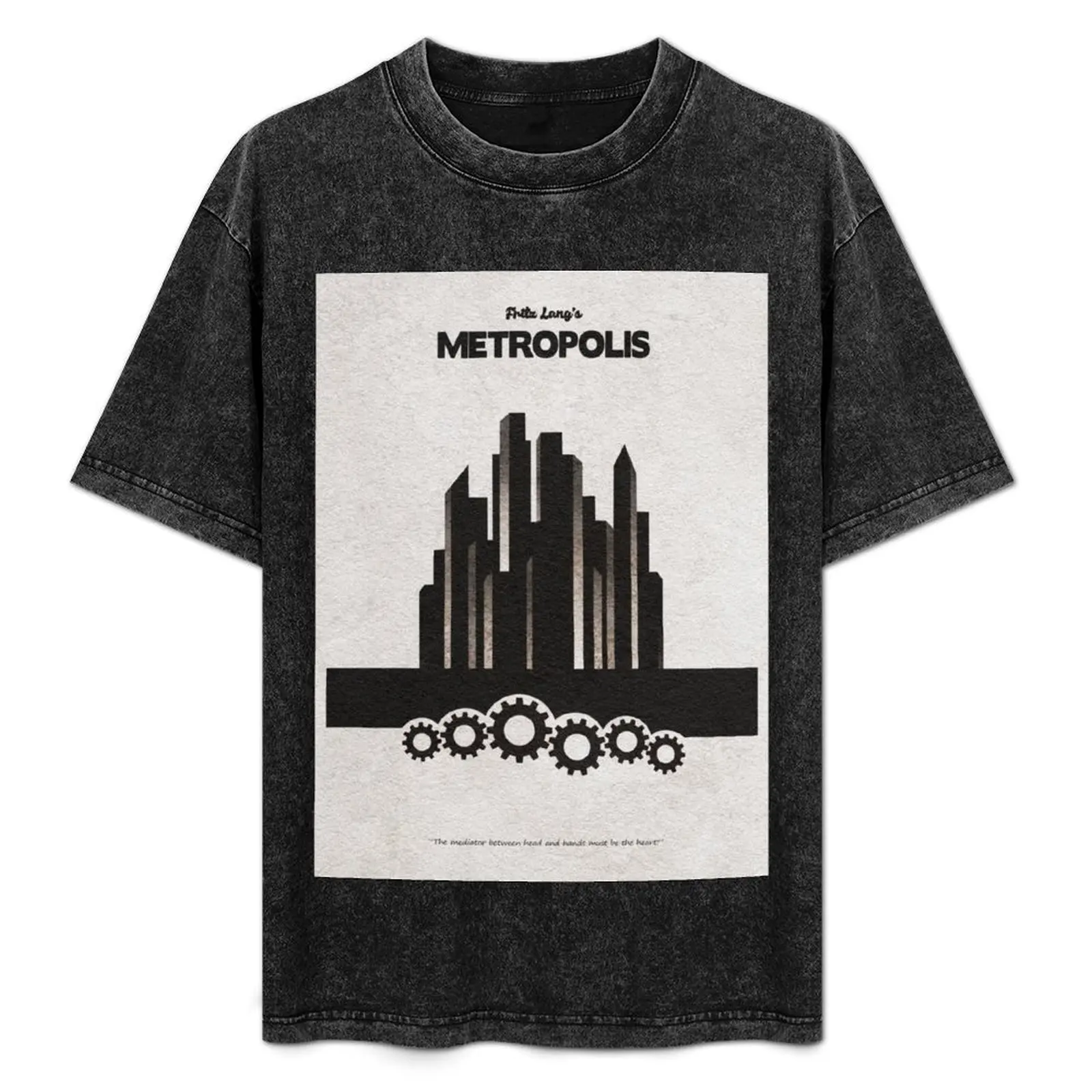 

Fritz Lang's Metropolis Alternative Minimalist Movie Poster T-Shirt Simple Line Art Print Tee