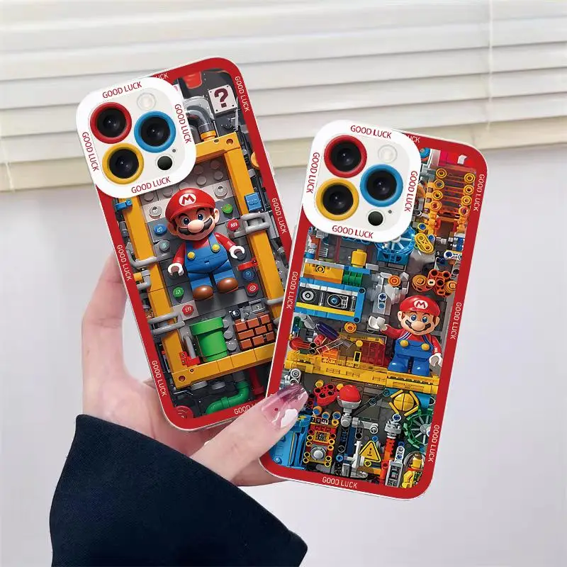 Anime jogo para m-marios caso de telefone para samsung s24 s23 s22 s21 s20 s10 fe note20 note10 plus ultra lite 5g claro macio tpu capa