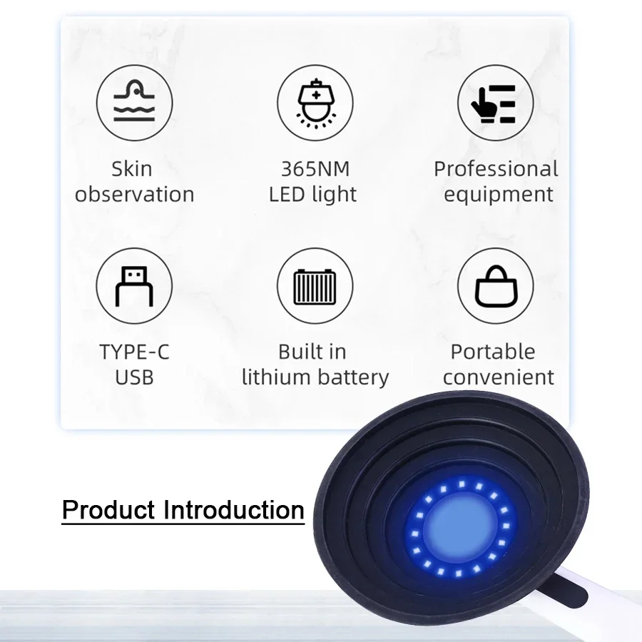 Woods Lamp for Skin Analyzer For Skin UV Magnifying For Beauty Facial Testing Wood Lamp Light Skin Analysis Detection Skin Care