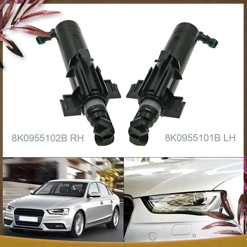 

AB59-2 PCS Headlight Washer Nozzle Black ABS Car Accessories For A4 A4 Allroad Quattro S4 8K0955101B 8K0955102B