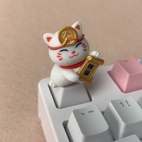3D OEM Personalized Cartoon Creative Keycap for Mechanical Keyboard Girl Cute Lucky Cat Key Hat keycap