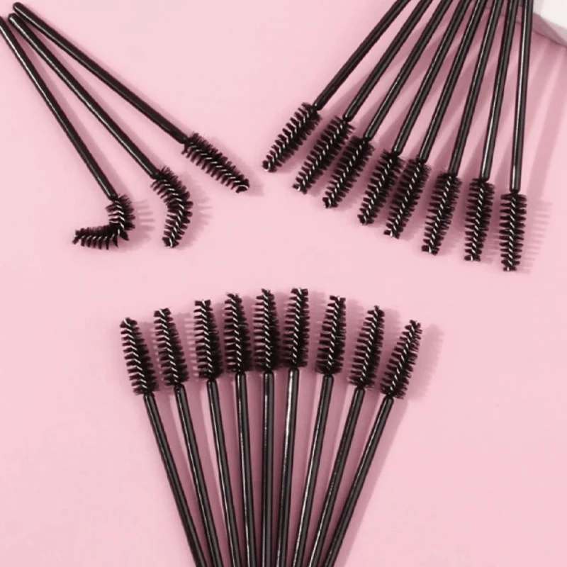 20 piezas/50 Uds. Cepillos desechables para pestañas, varitas para rímel, cepillo para pestañas, carretes para extensiones de pestañas, Spoolie Eyebrow Eyeshado