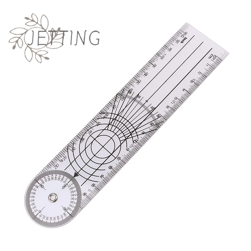 Hot 1PC 360 Gradi 0-140mm Goniometro Angolo Medico Angolo Spinale Righello Inclinometro Righello Goniometro Angolo Finder Strumento di Misura