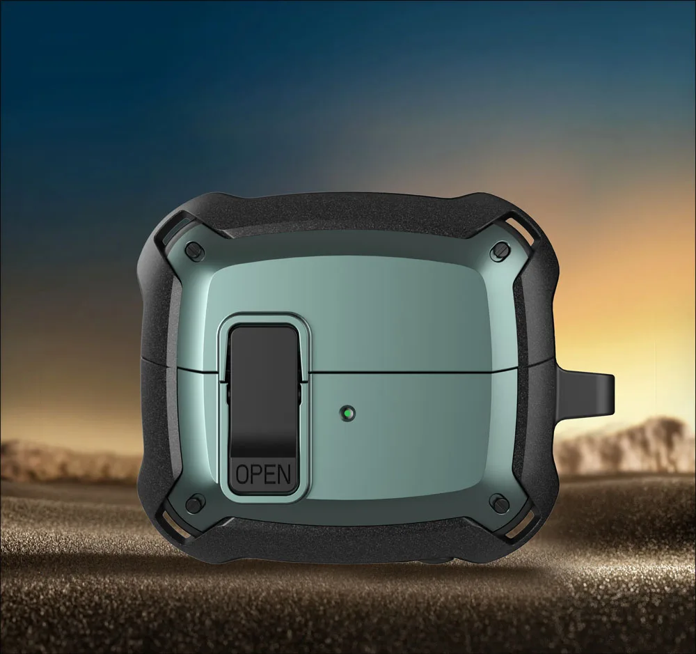 Per Samsung Galaxy Buds 3 Pro Armor Custodia antiurto con blocco interruttore sicuro Cover per Galaxy Buds 3 Auricolari Accessori Coque