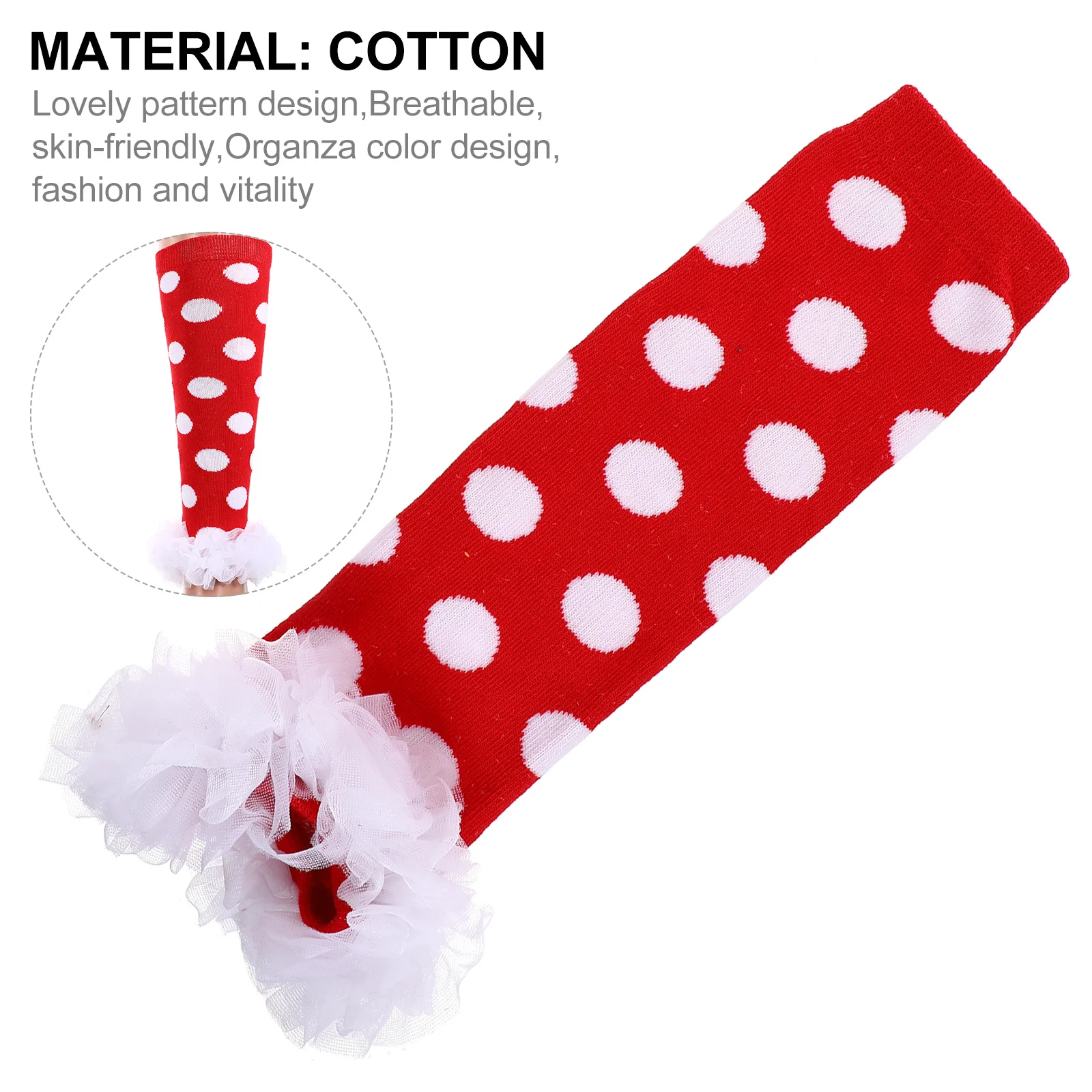 1 par de cubiertas de calcetines para bebé, diseño de encaje con bonito patrón de puntos, puño de pierna cálido para invierno para niños pequeños, calentador de piernas de algodón transpirable, puño de bota