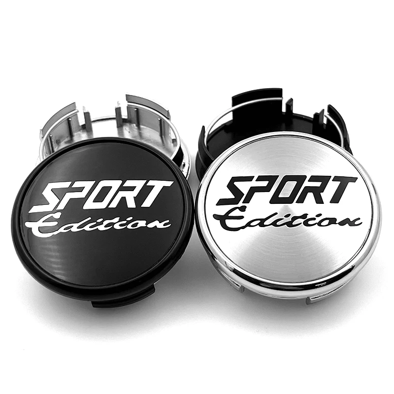 4개/세트 스포츠 에디션 로고 57mm 자동차 휠 센터 캡 (도요타 휠 스포츠 림 허브 캡 커버)