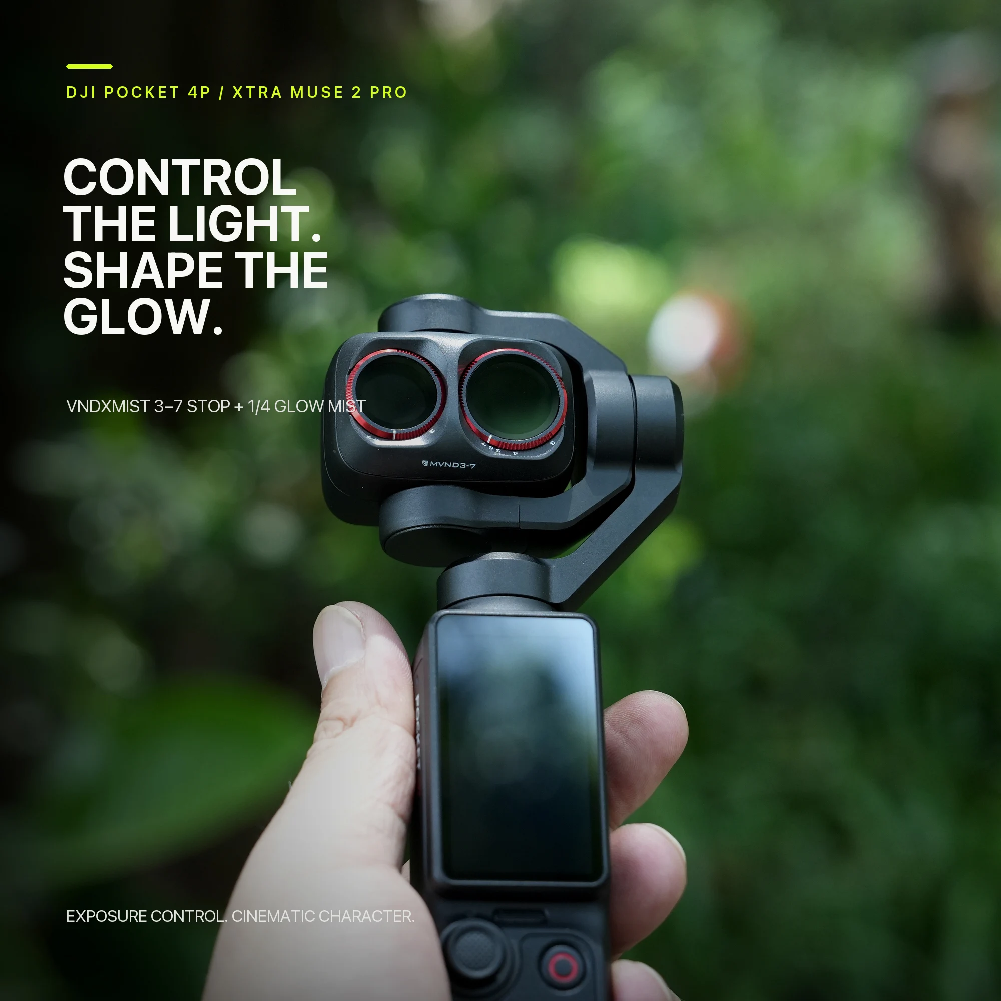 Freewell VND und VNDXMIST 3-7 Stufenfilter für DJI Osmo Pocket 4P & Xtra Muse 2 Pro Kamerazubehör, einstellbare Belichtung – Detail 2
