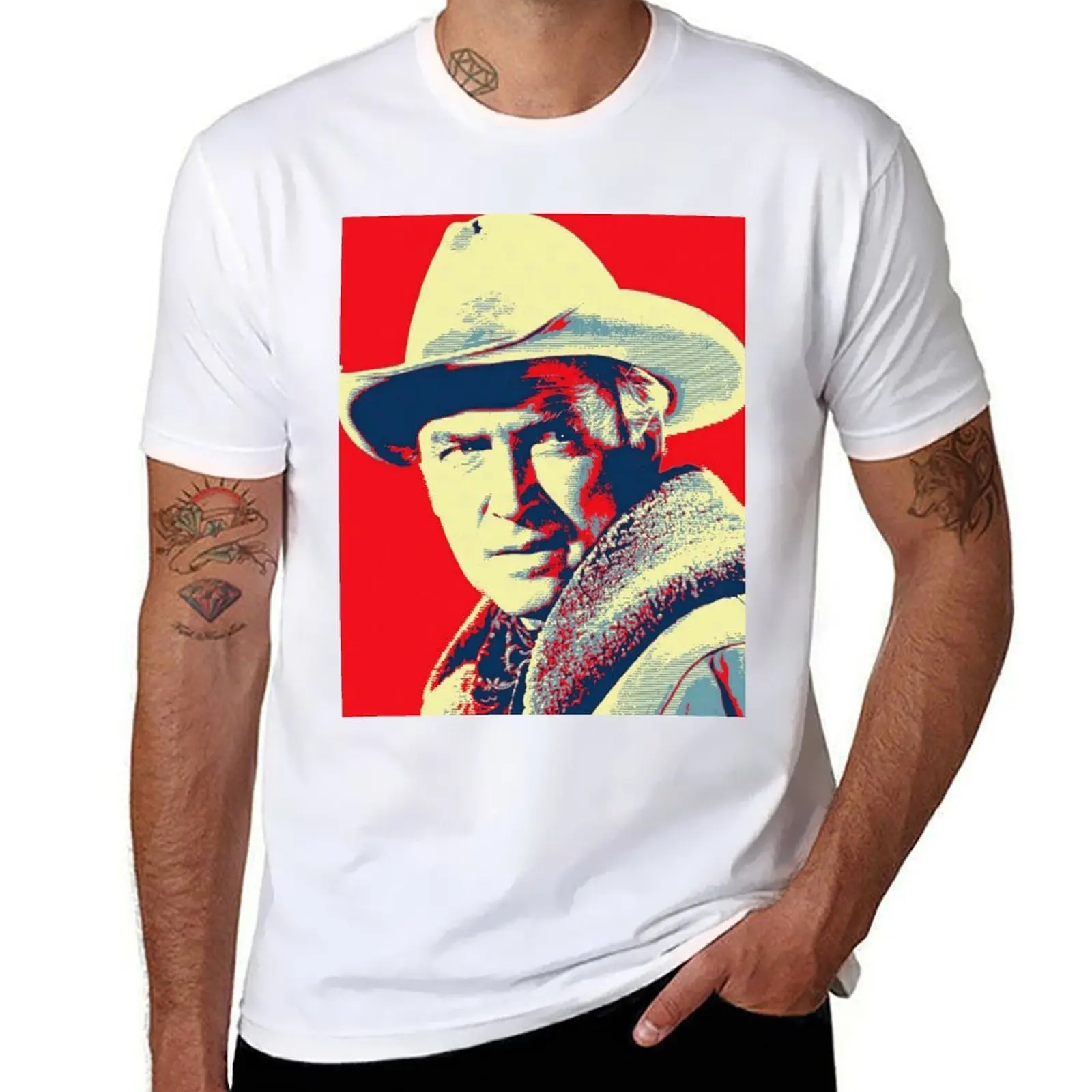 

James Stewart in The Far Country T-Shirt man t shirts high quality luxury brand printed t shirts for man T-Shirt