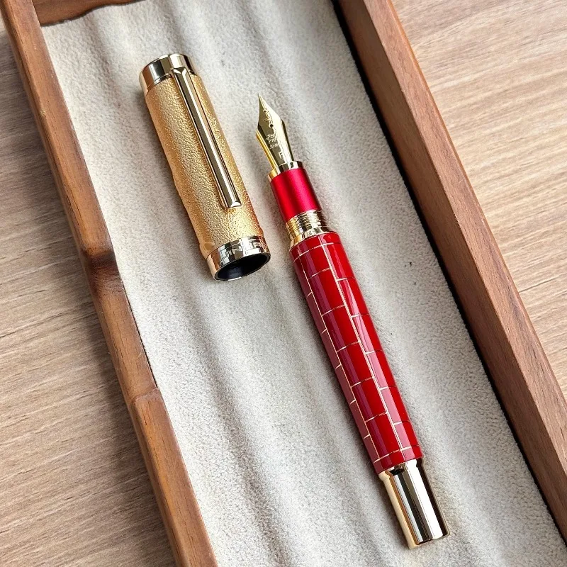 

Jinhao Wudao Buddha Carving Luxury Fountain Pen F/M Long Knife Hand Pushed 0.5MM 0.7MM Nib, Metal Heavy-handed Business Writing