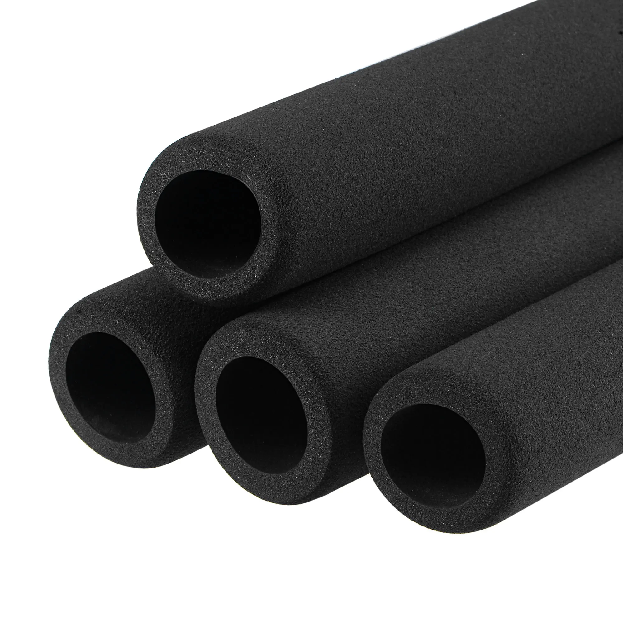 Uxcell Busa Pegangan Tubing Pegangan 0.7 "ID 3/16" Dinding Tebal 11.6 "Hitam Non-slip untuk Kebugaran, Alat Pegangan Mendukung 4 Pak
