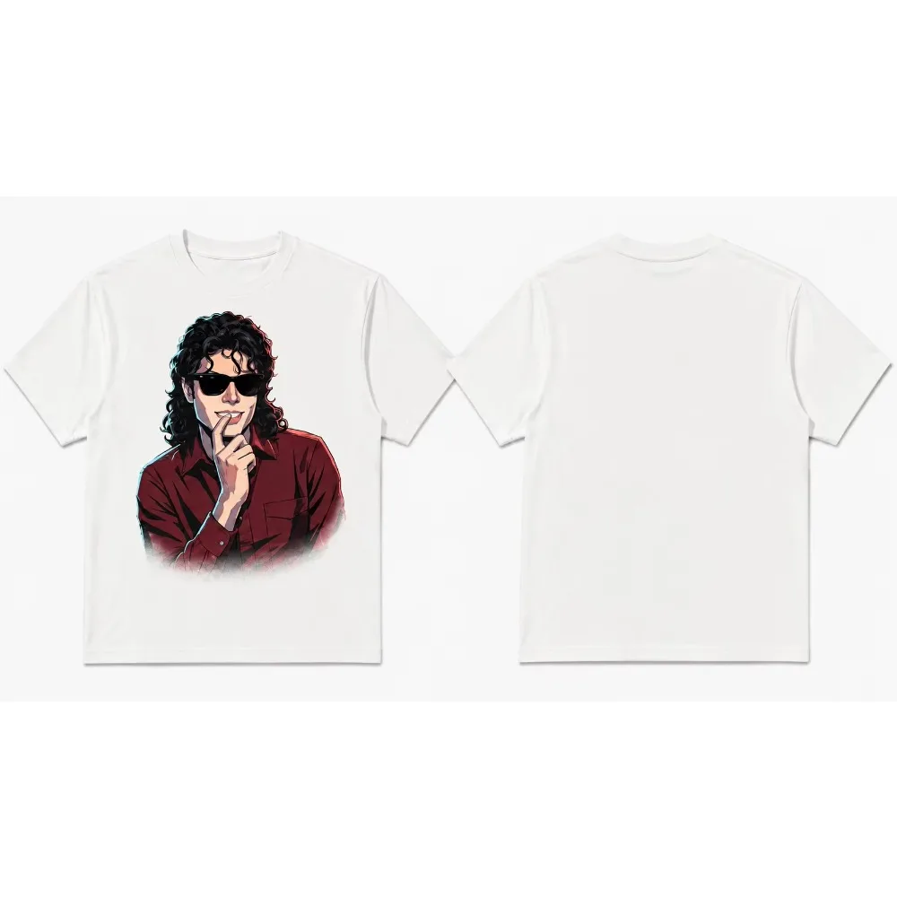 2026 New Men Women Trendy Fan T-shirt MJ Michael Jackson Print Summer Hip Hop O-Neck Casual Short Sleeve Tops