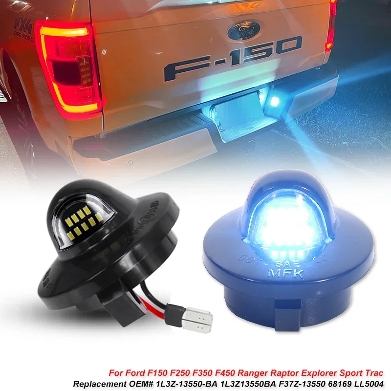 2 Luces de Matrícula para Ford F150 F250 F350 Super Duty Ranger Explorer Bronco Excursion Expedition