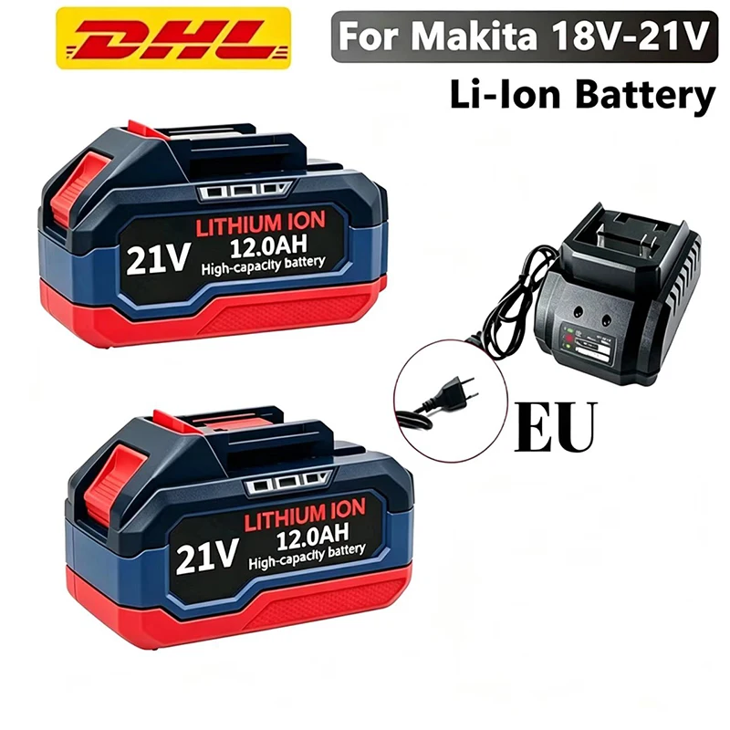 For Makita 18V/21V Rechargeable Li-Ion Battery High Capacity Cordless Electric Power Tool Batteries Suitable 18V/21V Power TooI