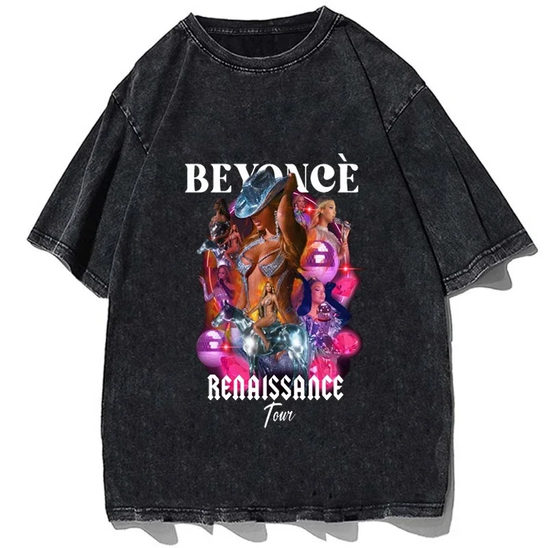 

Beyonce Renaissance Tour T Shirt Men Women Cotton Tops T-shirt O Neck Oversized Tees Streetwear Casual Harajuku Print Clothing