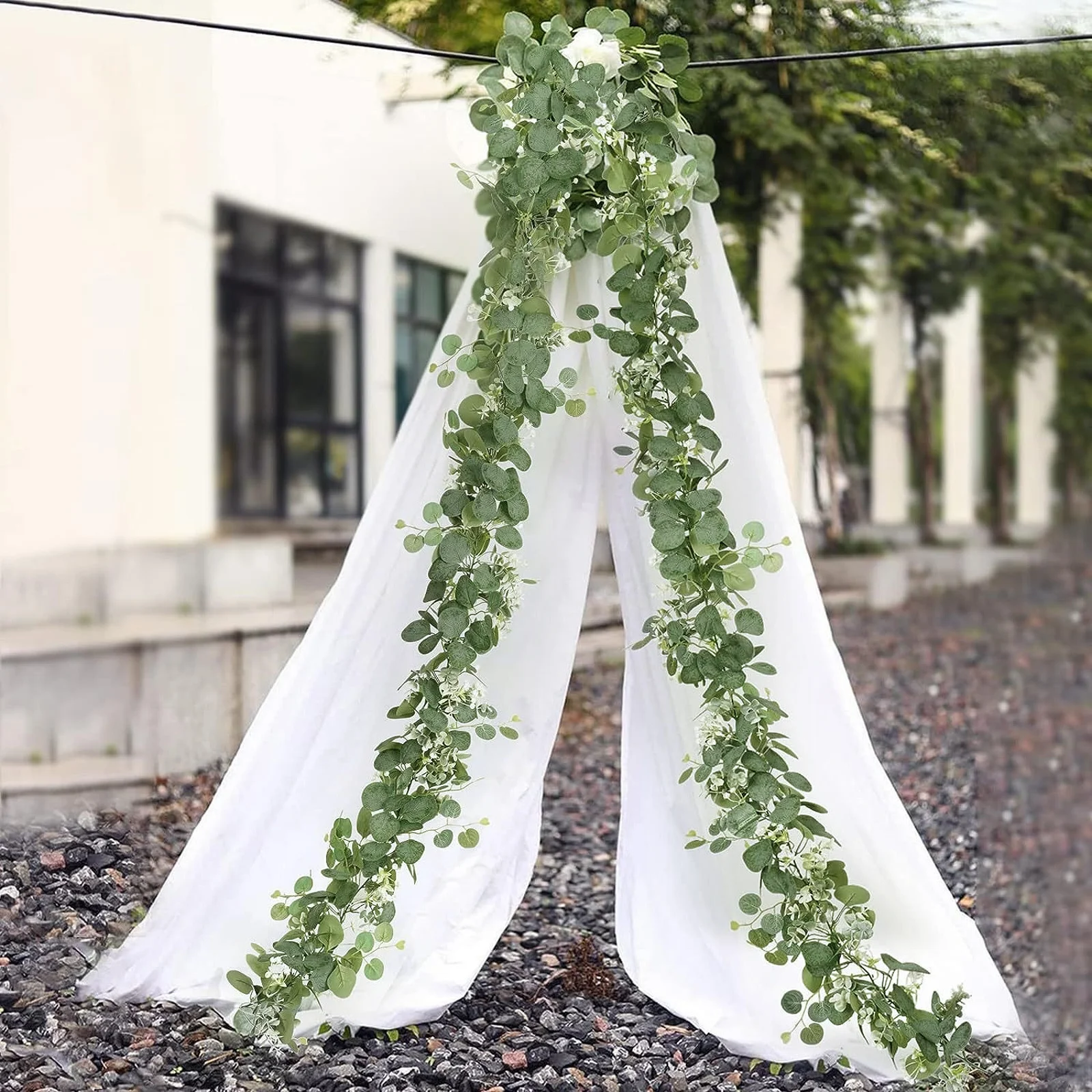

Artificial Eucalyptus Vine Faux Hanging Garland For Wedding Home Party Spring Festival Decoration Simulation Plant Rattan