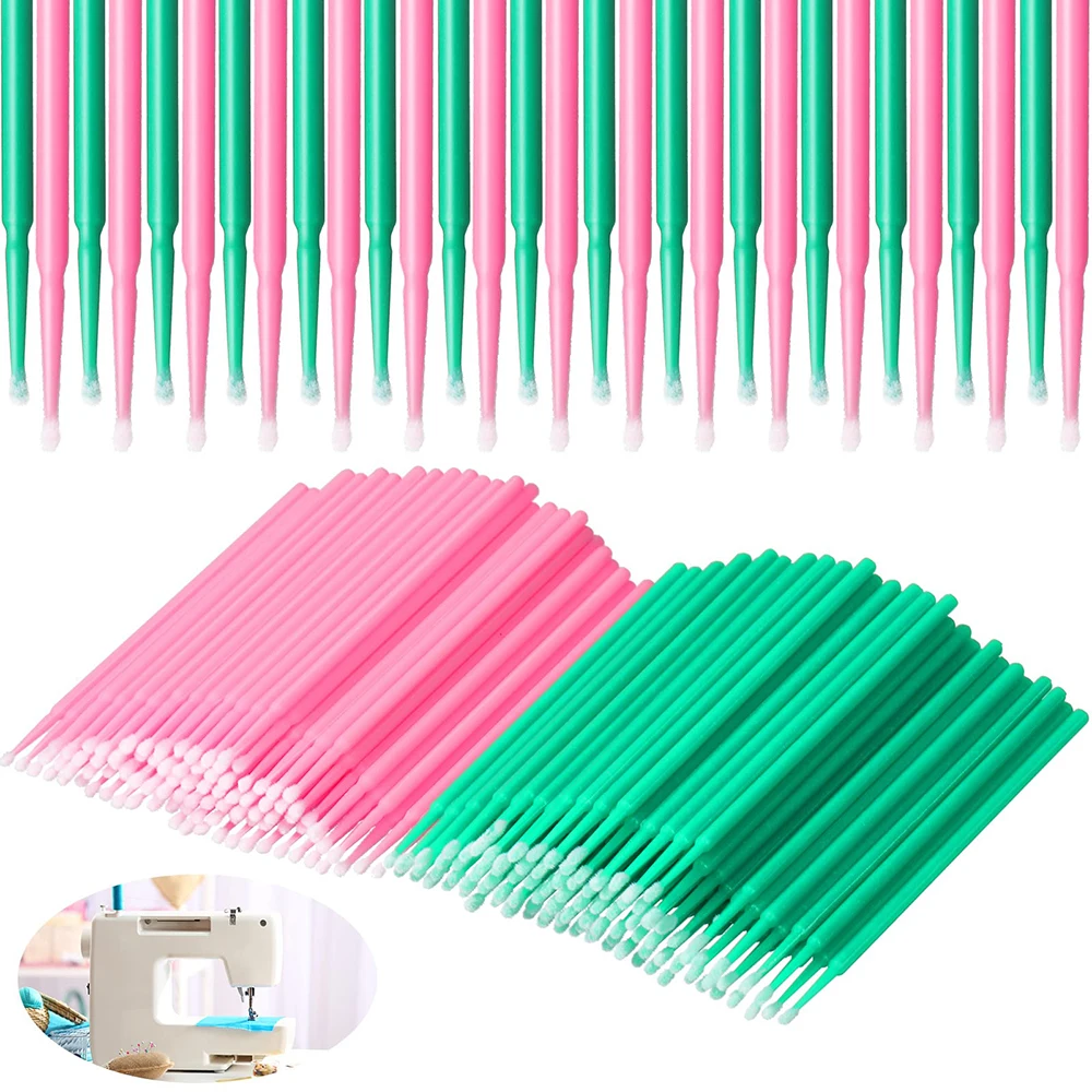 Cleaning Brushes for Paint Sewing Machine, Disposable Clean Swabs, Pointed Tips Cleaning Swabs, Sewing Tool, 100Pcs