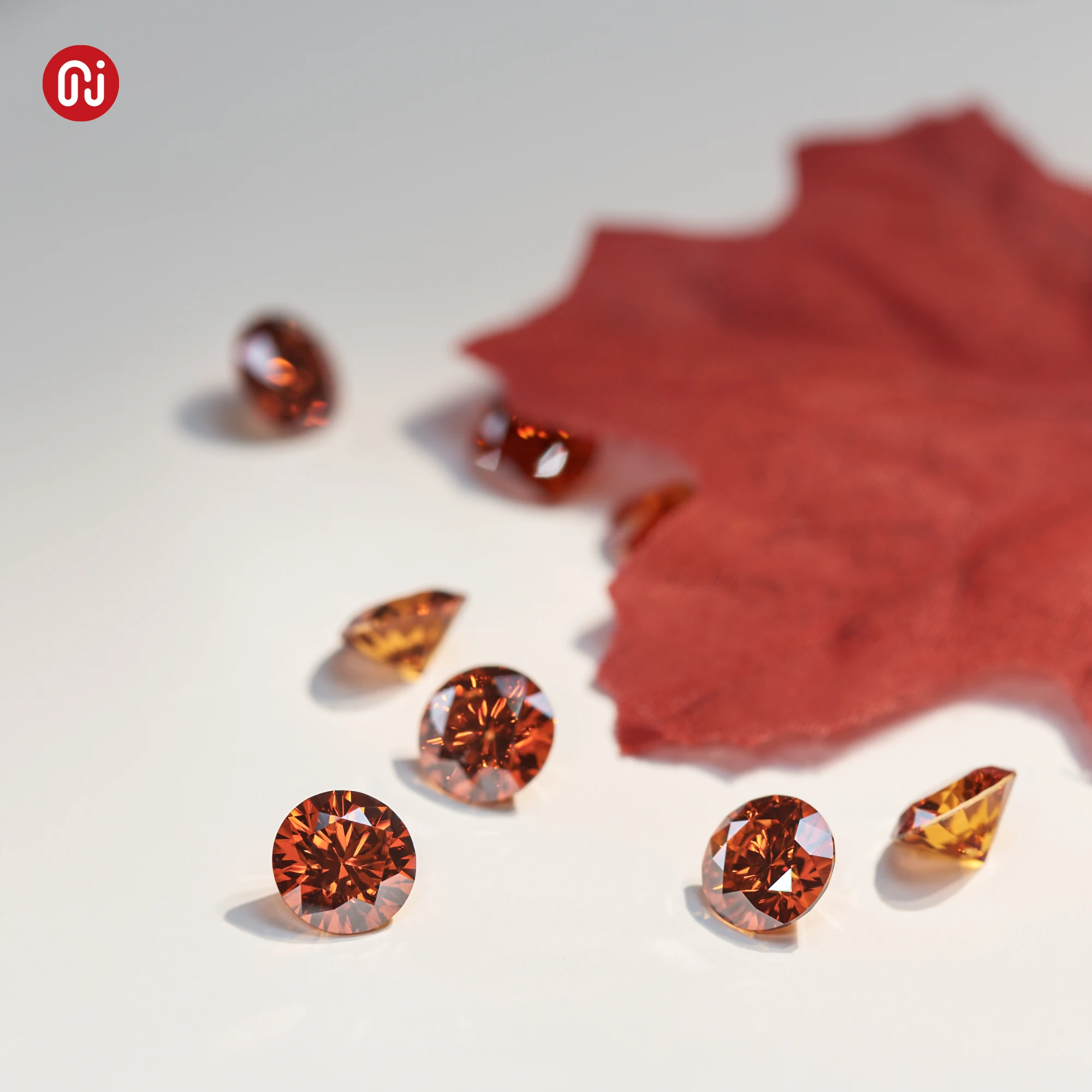 GIGAJEWE Moissanite NovaColor Sunset Yellow Color Round  VVS1 Premium Gems Loose Diamond Test Passed Gemstone For Jewelry Making