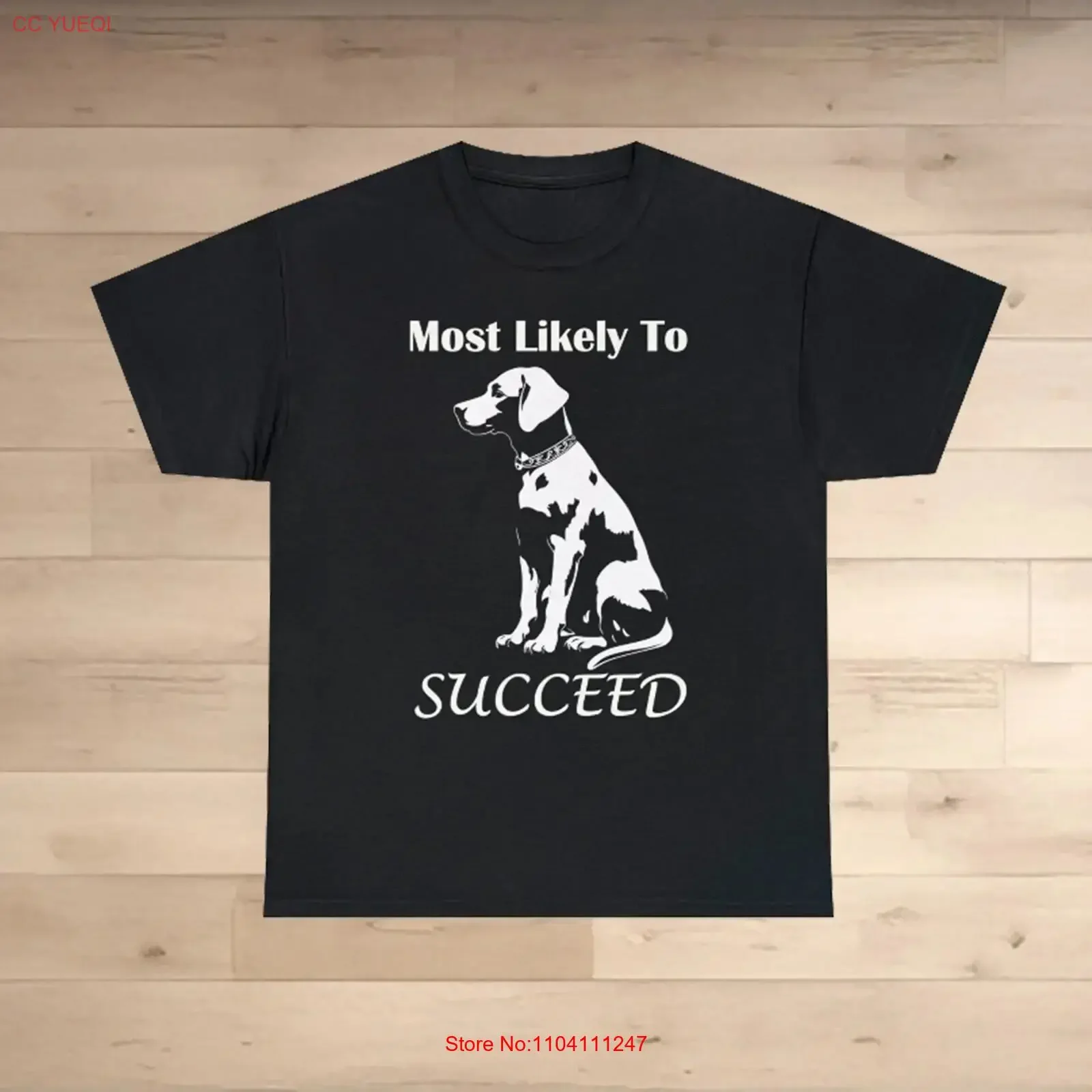 مضحك من المحتمل إلى نجاح الكلب تي شيرت روح الدعابة الأزياء قسط تصميم مخصص جديد الحد الأدنى في الهواء الطلق خمر غسلها الرسم #1