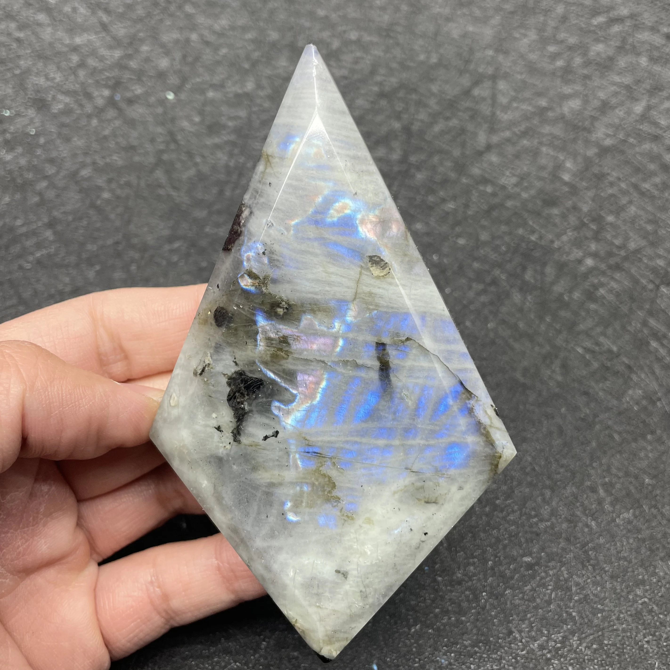 

157g Natural Stone Labradorite Home Decoration Rough Polished Quartz Crystal Reiki Healing B16