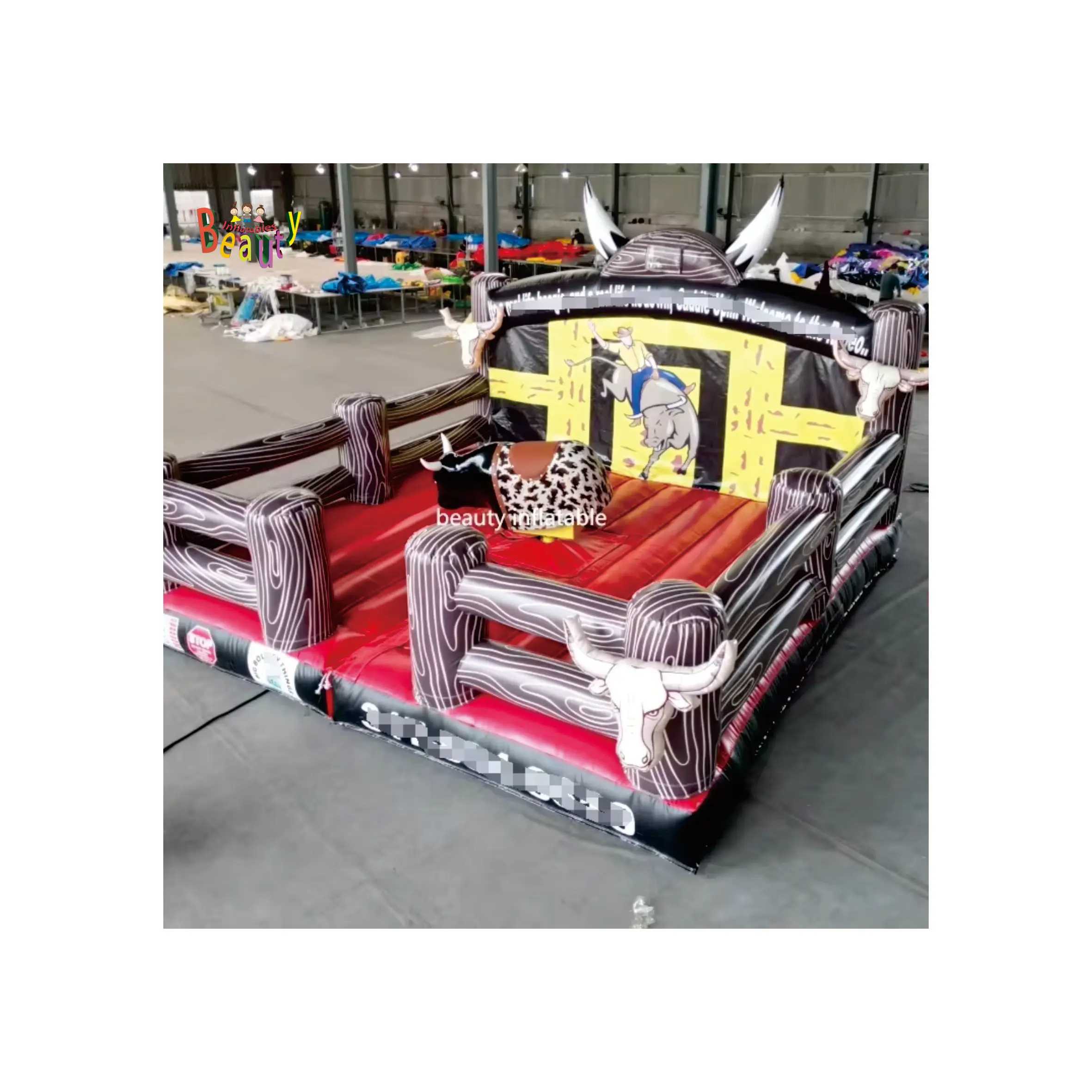 High Quality Cheap Outdoor Group Game New Design Inflatable Mechanical Bull Riding Machine PVC Material 3-Year Warranty for Fun