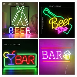 Beer Time LED Neon Sign, Loja, Bar, Restaurante, Hotel, Luz decorativa, Quarto, Parede, Cozinha, Decoração personalizada, Lâmpada da noite, USB