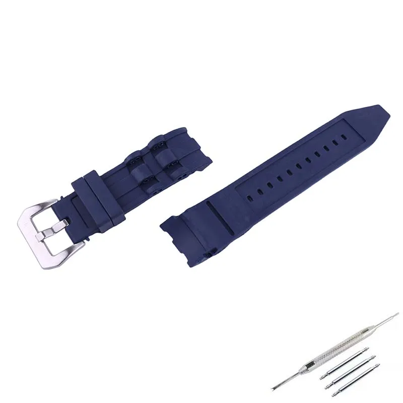 26mm Rubber watch strap accessories pin buckle compatible for Invicta Pro Sport Diver silicone sports wristband men Watch strap