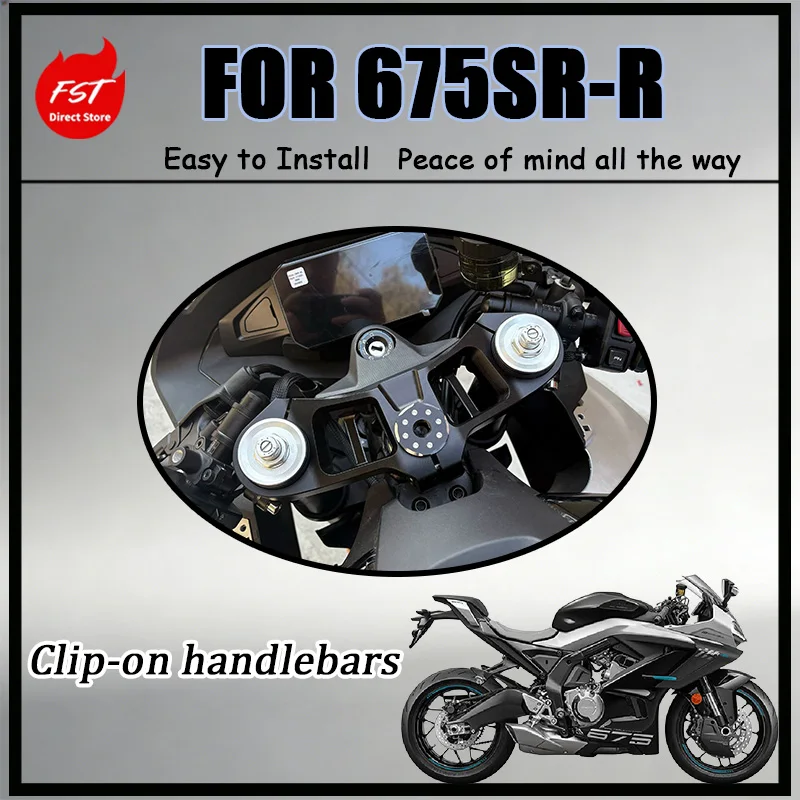 FOR 675SR-R Motorcycle Upper Triple Clamp Assembly Lowered Clip-On Handlebar Kit Modified Upper Triple Clamp Bolt Steering Head