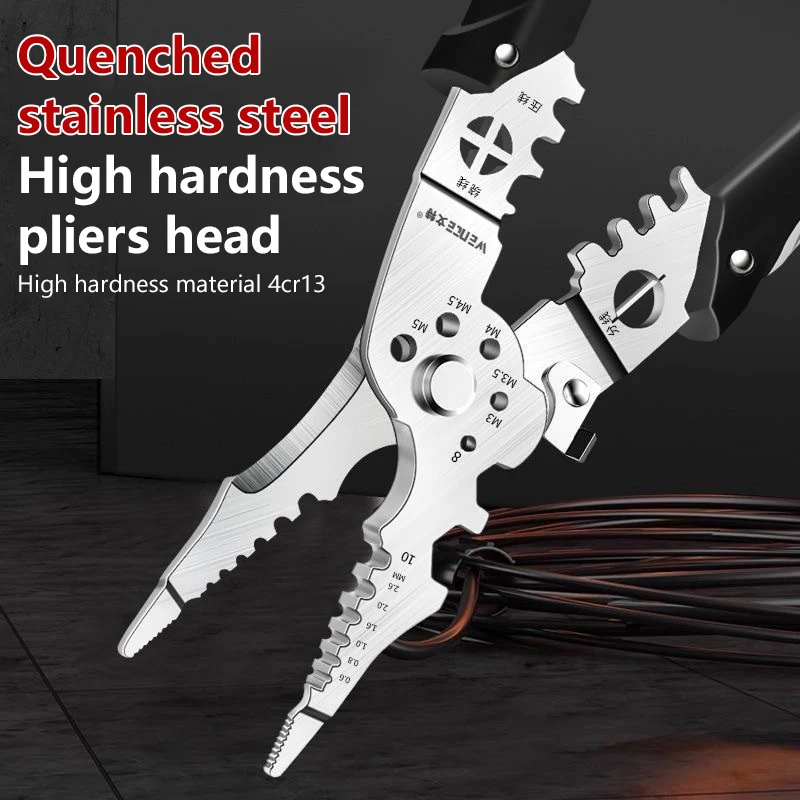 Multi Functional Electrician Pliers For Wire Splitting And Stripping, Specialized For Electricians