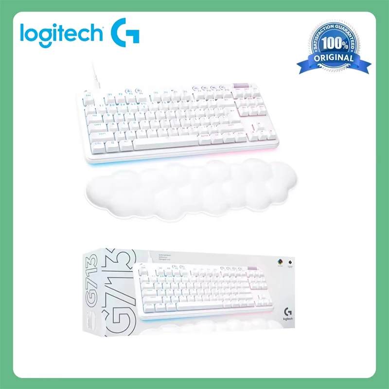 

100% Original Logitech Aurora G713 Wired Gaming Keyboard USB RGB Lighting 87 Keys TKL Keyboard with Palm Rest New