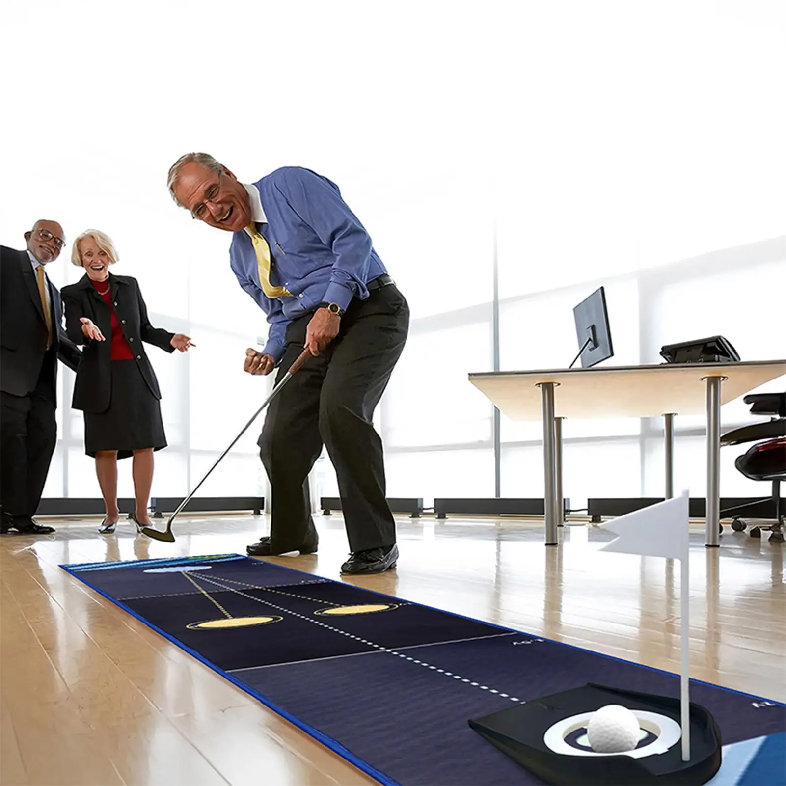 

Indoor Golf Putting Mat Golf Hitting Mat Indoor Hitting Training Practice Tool For Outdoor Men Patio Recreation Training Dad
