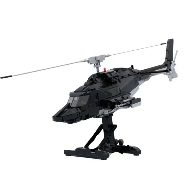 1039 Pcs Airwolf Bell 222 Special Ops Helicopter Custom Made Moc Model Technology Bricks DIY Assembly Airplane Toys for Kids