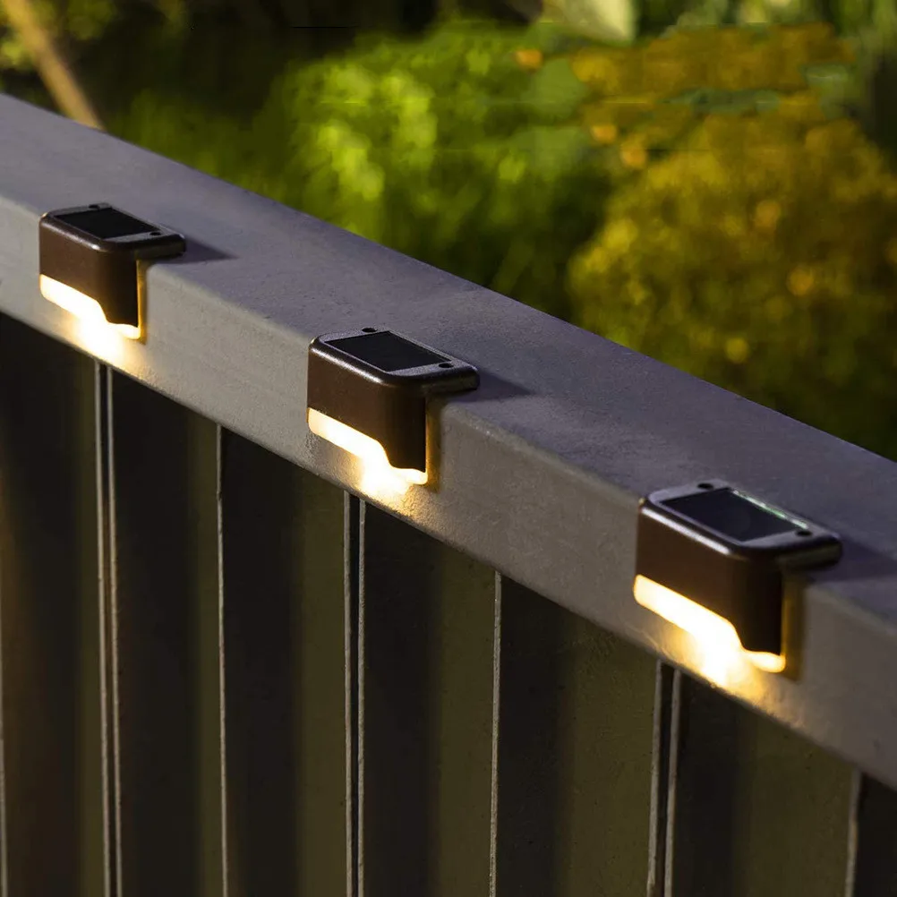 Solar Step Fence Lights Outdoor Garden Landscape Fence Lights Garden Decoration Staircase Lights