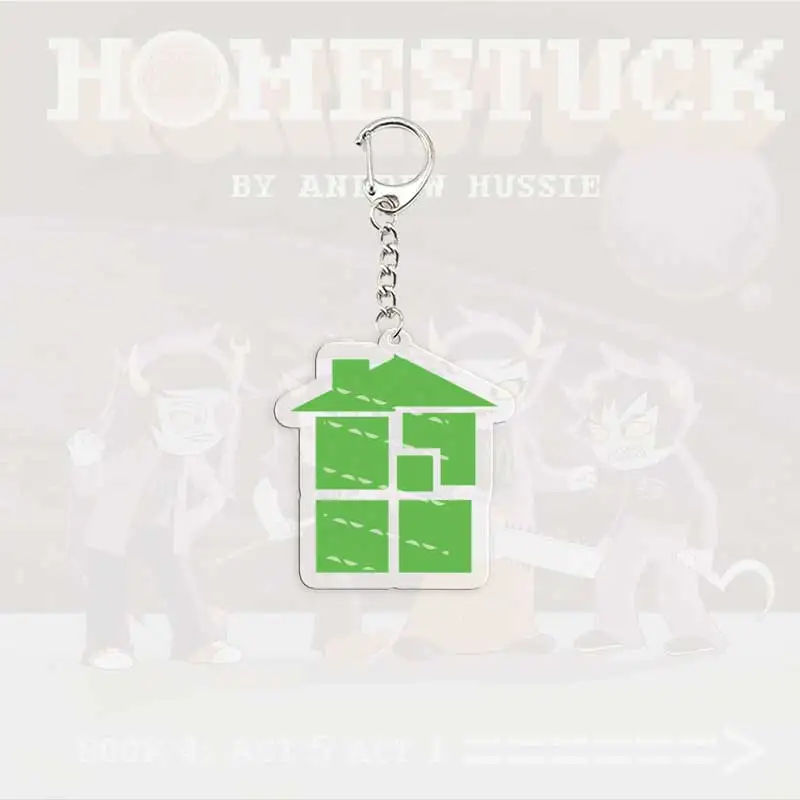Anime Acrylic Homestuck Keychain for Accessories Bag Dave Strider KeyRing Vriska Serket Karkat Vantas Pendant Chains Fans Gifts