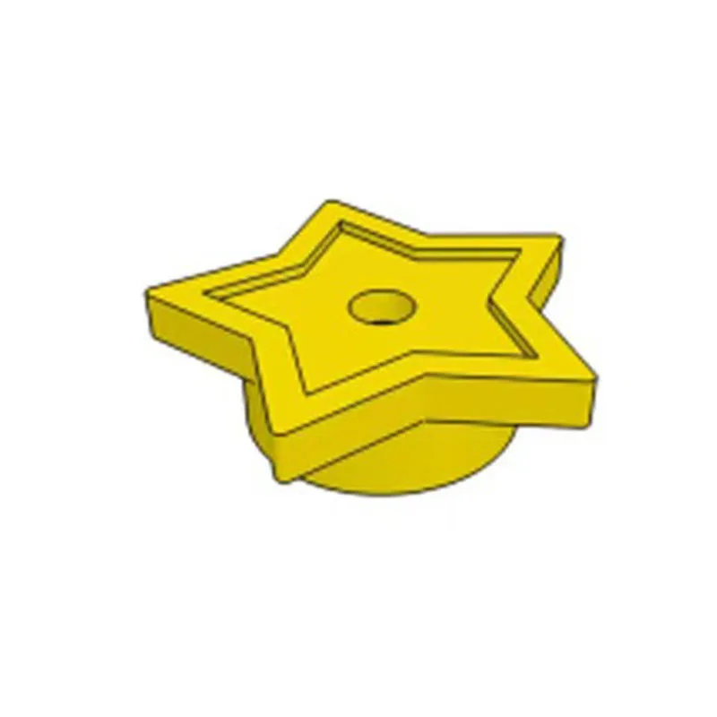 100pcs Moc 11609 Bricks Five Pointed Star and Small Hole DIY Building Blocks Compatible Parts Accessories Toy