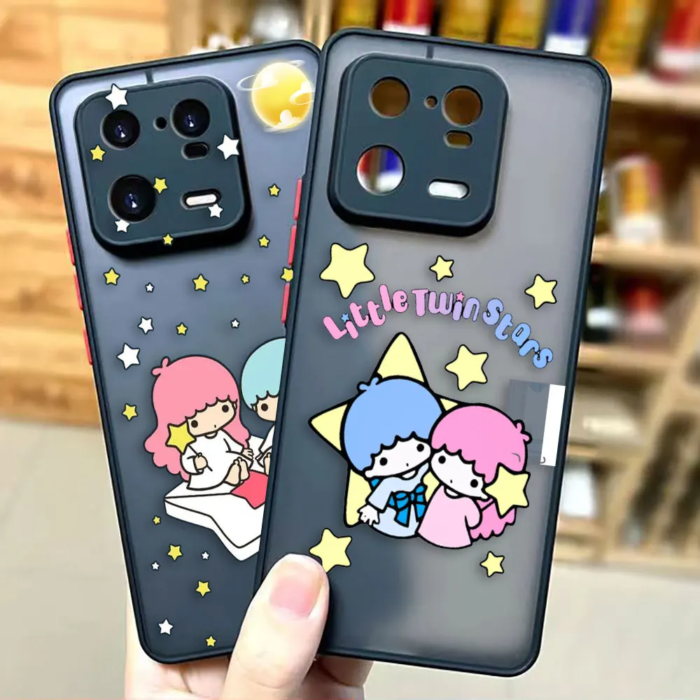 Matte Phone Case for Xiaomi 13 12 12S 12T 11 11T 10 10T 10S 9 8 6X 5X PRO LITE 5G Ultra Case Japanese S-Sanrio Little Twin Star