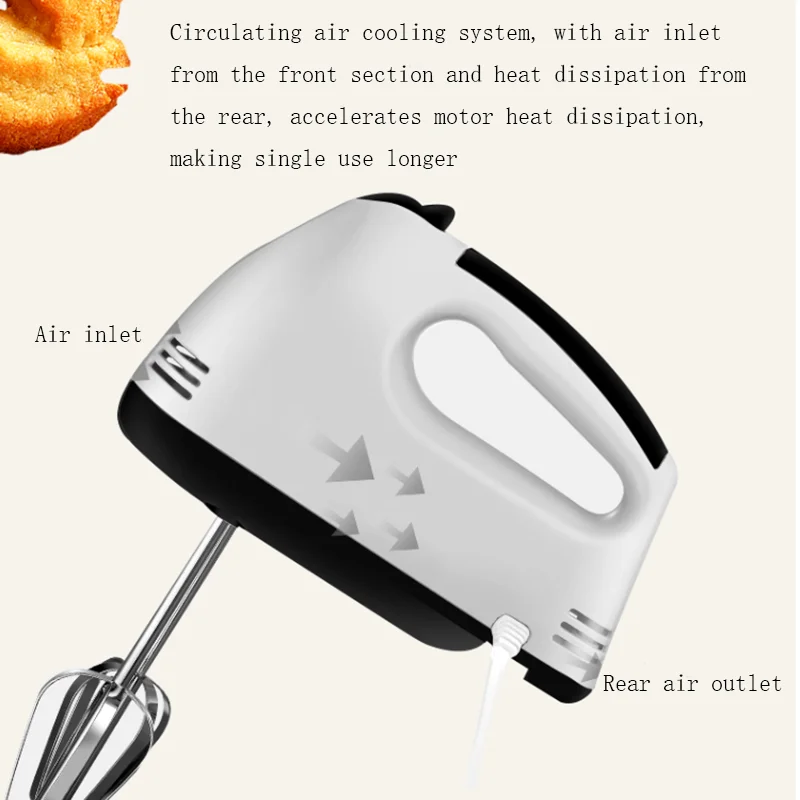 Multifunctional 7 Speed Mini Mixer Electric Food Blender Handheld Mixer Egg Beater Automatic Cream Food Cake Baking Dough Mixer