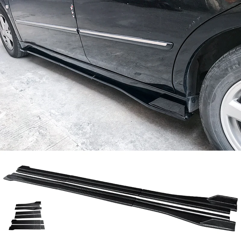 Para Honda Accord 7ª Generación 2003 04 05 06 07, Faldones Laterales Difusores, Juego de 6 Piezas, Color Negro Carbono, Accesorios de Mejora Exterior