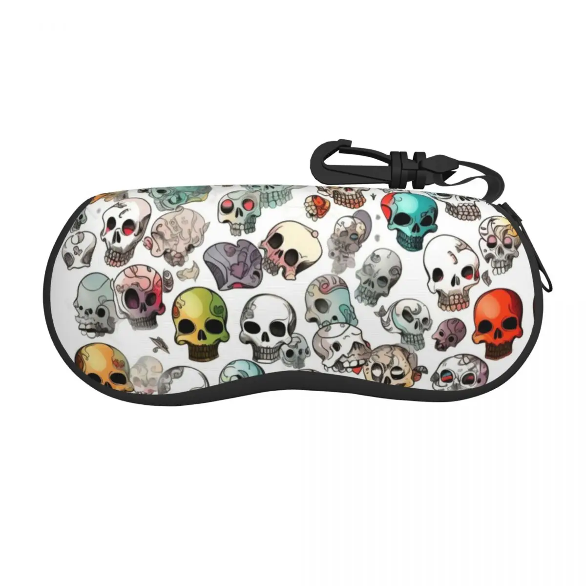 Custom Skull Print Glasses Case Cool Horror Skeleton Death Shell Eyeglasses Case Sunglasses Box