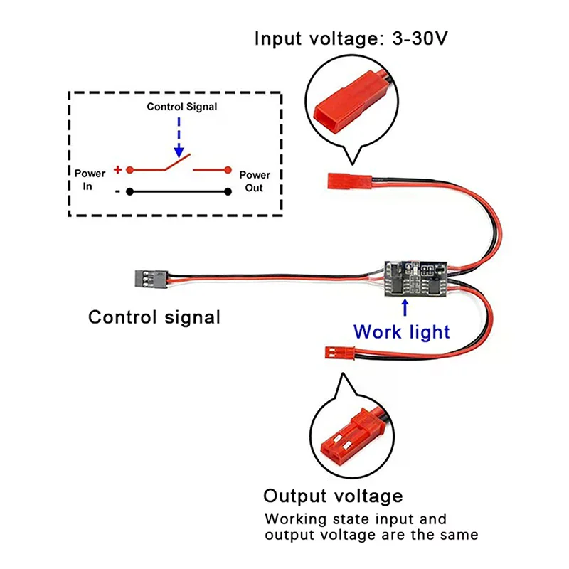 3-30V 2-30A Remote Control Electronic Switch Aerial Model Plant Protection PWM Signal Controller For RC Drone Water Pump