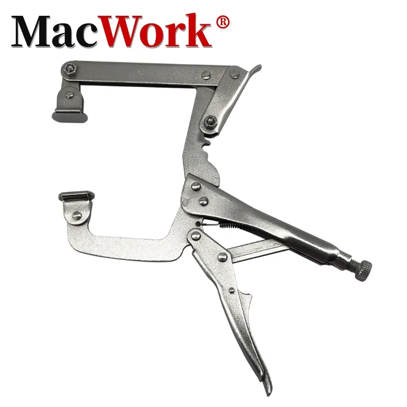 

10-дюймовые 4-точечные плоскогубцы с фиксатором, деревообрабатывающие зажимные плоскогубцы C-типа, регулируемые ручные прочные многофункциональные зажимы, тиски, зажимы