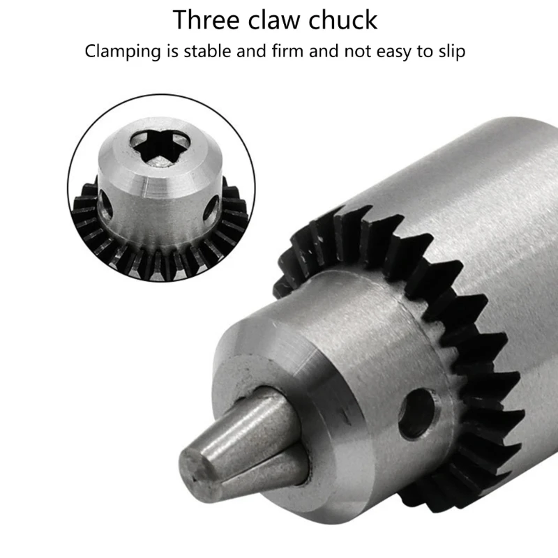 Mandrino per trapano con montaggio conico da 0,3-4 mm con chiave per mandrino Mini elettrico in ottone da 3,17 mm