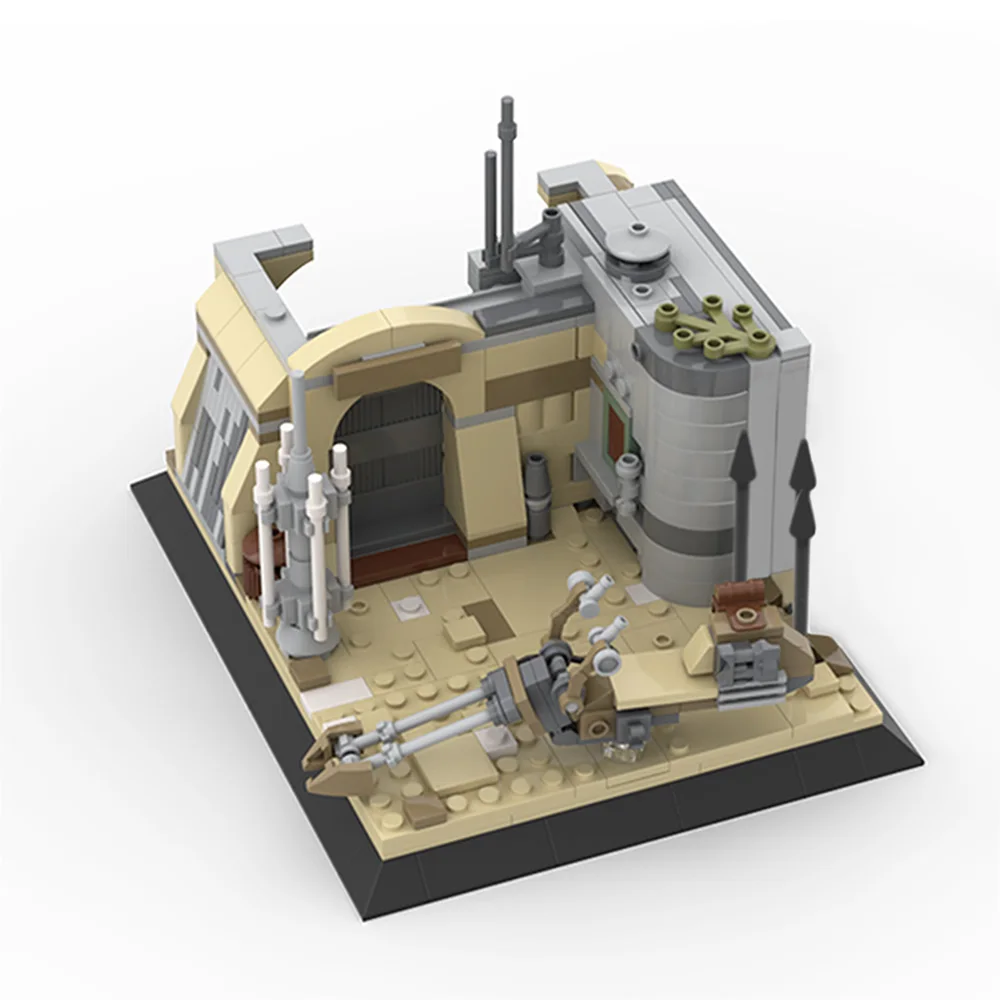 MOC Desert Power Plant  Desert Village Eisley-Cantina Slums Home Architecture Space Wars Building Building Block for Child Gfit