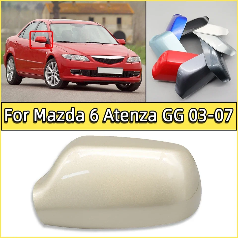 For Mazda 6 Atenza GG 2003 2004 2005 2006 2007 2008 Car Rearview Mirror Cap Lid Cover Shell Housing High Quality Auto Parts